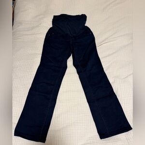 A Pea in the Pod Dark Blue Straight Leg Maternity Jeans